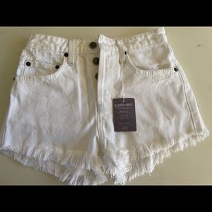 Carmar White denim shorts